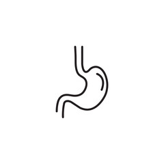 Stomach line icon. vector flat black linear illustration for web and app..eps