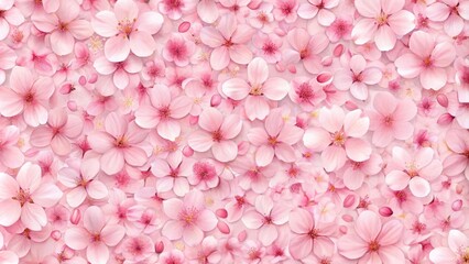 Obraz premium Cherry blossom petal pattern wallpaper, sakura, flower, petals, pink, background, spring, nature, design, decorative
