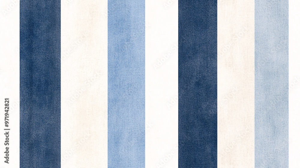 Poster blue and white vertical stripes: a simple yet elegant pattern of vertical stripes in shades of blue 
