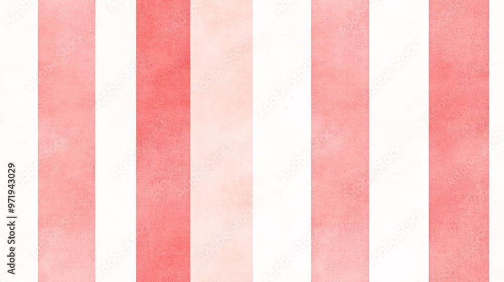 Aufkleber soft coral stripes: delicate coral and white stripes create a calming and stylish backdrop for your 