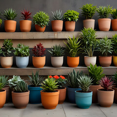 Fototapeta premium A collection of potted plants