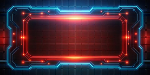 Futuristic interface with glowing red lines , technology, futuristic, interface, digital, abstract, innovation, design, hi-tech, concept