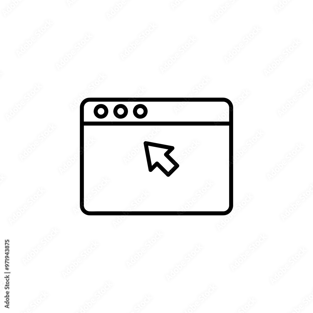 Poster webpage line icon. web sing flat black trendy style illustration for web and app..eps