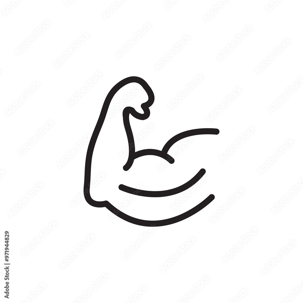 Poster arm line icon. . thin line sign for web and app on white background..eps