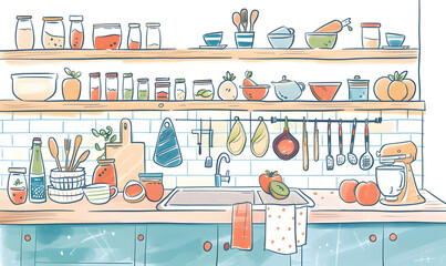 fruits and vegetable herbal concept  for background or 2d illustrator cartoon.