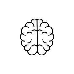 Brain line icon. vector flat black trendy style illustration for web and app..eps