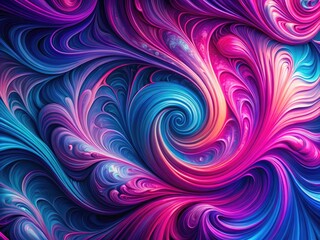 Obraz premium Vibrant, swirling patterns of pink, blue, and purple hues blend in a mesmerizing dance, creating a mesmerizing, high-definition abstract wallpaper perfect for modern screens.