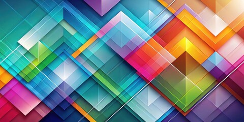 Abstract background with overlapping geometric shapes , modern, design, vibrant, colorful, pattern, backdrop, texture, digital
