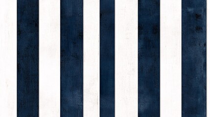 Fototapeta premium Navy Blue and White Stripes Watercolor Pattern: A timeless and elegant design with vertical stripes in shades of navy blue and white, perfect for a variety of home decor and design projects. 