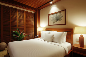 Cozy Bedroom with Wooden Accents