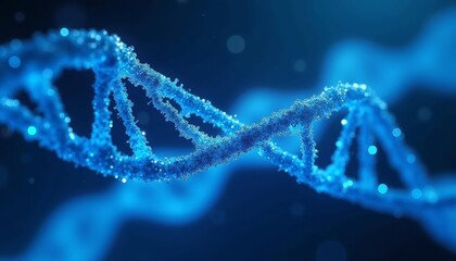  Illuminated DNA double helix in 3D
