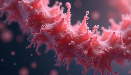  Vibrant pink foamy substance in motion