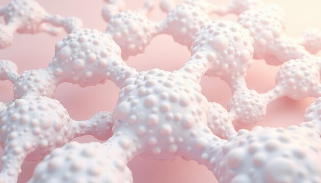  Ethereal beauty of a cellular structure in 3D - Powered by Adobe