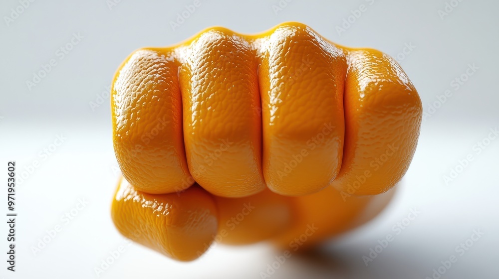 Poster cartoon character han shows fist fingers an palm animate emoji icon isolate on white backgroun with alpha channel rock paper scissors game gesture