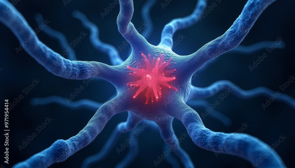 Aufkleber neurons in action a vibrant display of neural activity