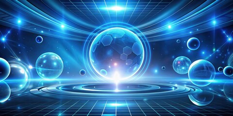 Abstract blue futuristic science plexus background, futuristic, technology, abstract, data, digital, network