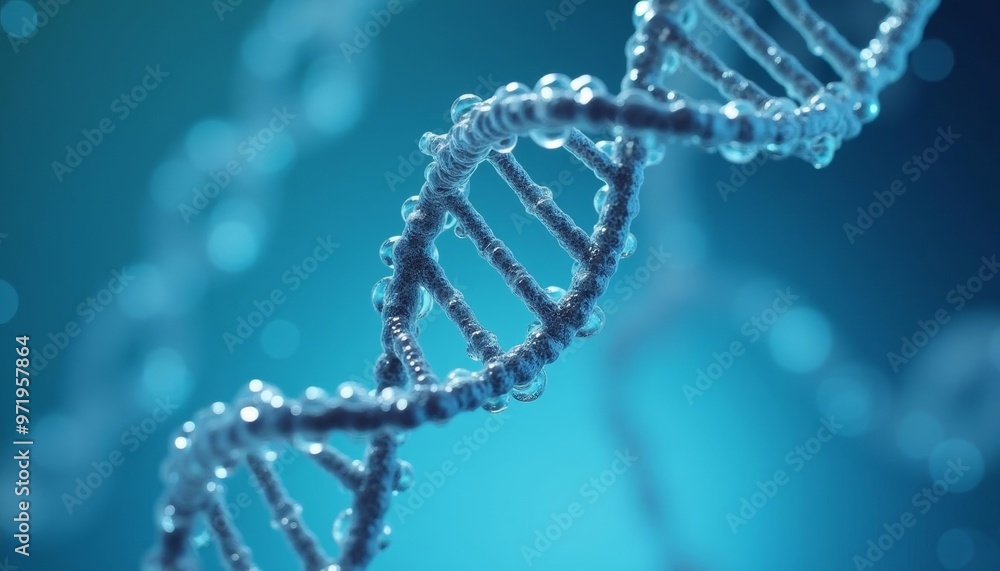 Poster exploring the blueprint of life dna strands in a microscopic view