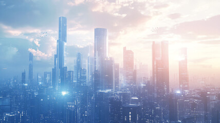 Fototapeta premium fog over the city