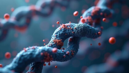  Molecular marvel  A closeup view of a protein structure