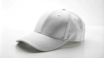 Fototapeta premium white baseball cap isolated on white background
