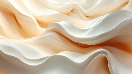 Obraz premium abstract beige backgroun with wavy folde ribbon or paper scroll