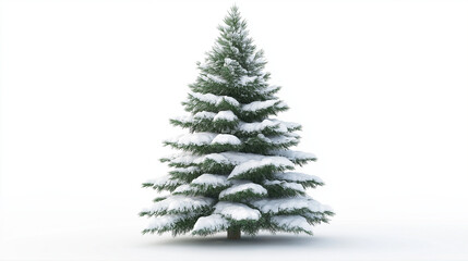 Fototapeta premium christmas tree isolated on white background