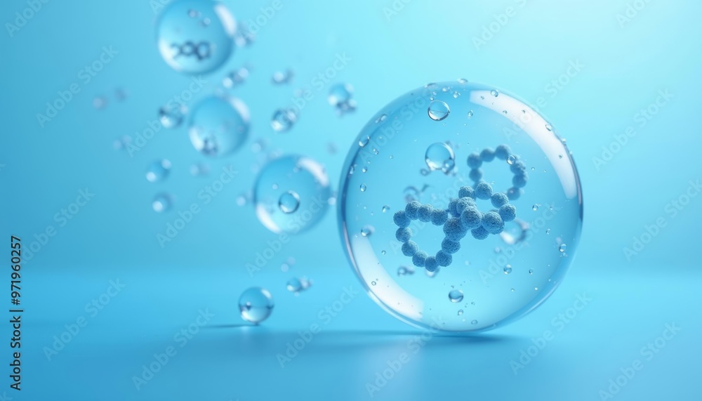 Poster bubbling with innovation a symbol of creativity and growth