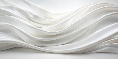 Obraz premium white cloth background with soft waves macro abstract