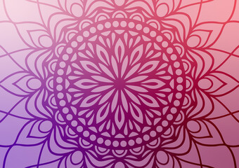 Mandala pink soft geometry line flower background