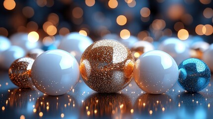 abstract christmas infographics re glass ball between the white balls business metaphor modern minimal background