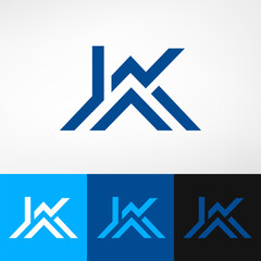 The "K" monogram logo features a sleek, modern design integrating a growth chart element, symbolizing upward progress. It reflects real estate growth and investment potential.