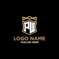 Initial logo P monogram