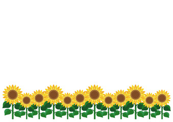 かわいい向日葵のフレーム