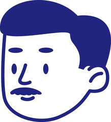 Dad Head Avatar Illustration