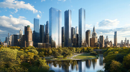 Obraz premium city skyline