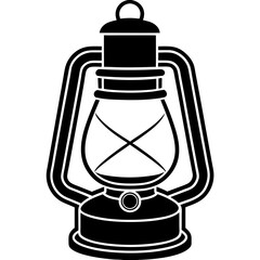  Kerosene lamp line art  VECTOR
