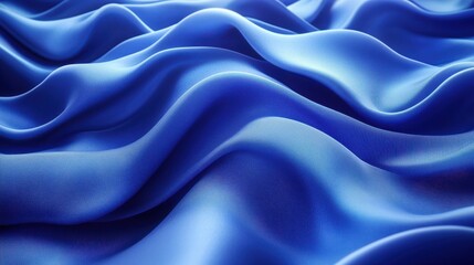 Obraz premium abstract fashion blue backgroun with folde textile ribbon