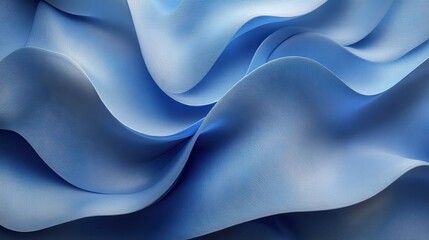 Obraz premium abstract fashion blue backgroun with folde textile ribbon