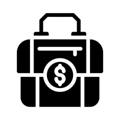 briefcase glyph icon