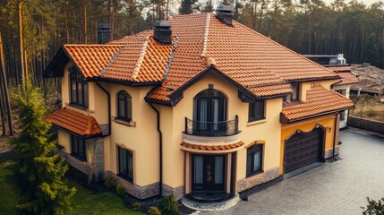 Luxury House with a Red Tile Roof