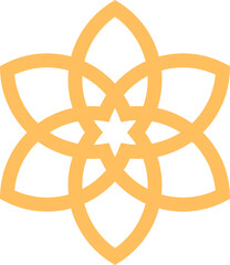Obraz premium Flower Line Art Icon