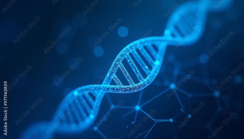 Poster exploring the blueprint of life dna and rna in a digital universe