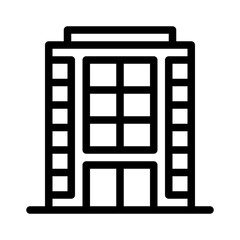 Obraz premium office building line icon