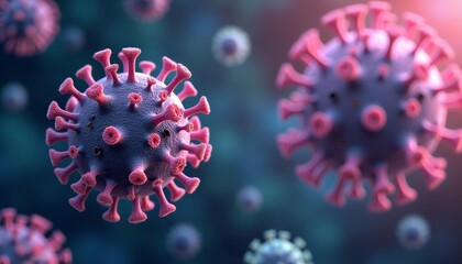  Viral particles in a digital microscopic view