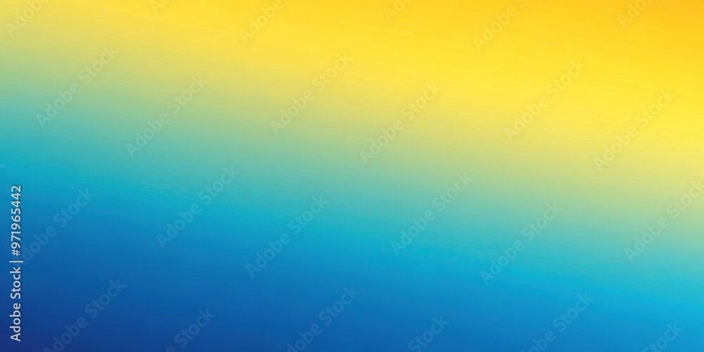 Canvas Prints wide-angle abstract gradient background with subtle grain texture in yellow and blue tones
