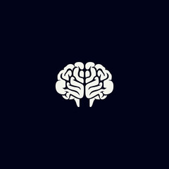 brain thinking creative science logo vector illustration template design