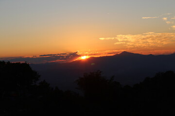 sunrise over the mountains