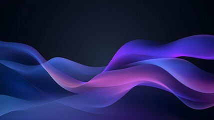 A mesmerizing blend of flowing waves in vibrant purple and blue hues against a dark background, perfect for creative projects.