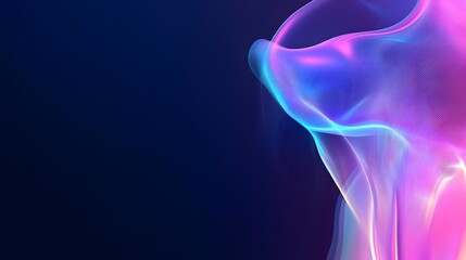 Obraz premium Vibrant abstract swirl of colorful smoke against a dark background, creating a mysterious and dynamic visual effect.