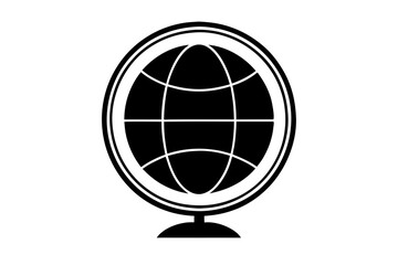 globe earth icon symbol vector, world planet earth vector illustration

